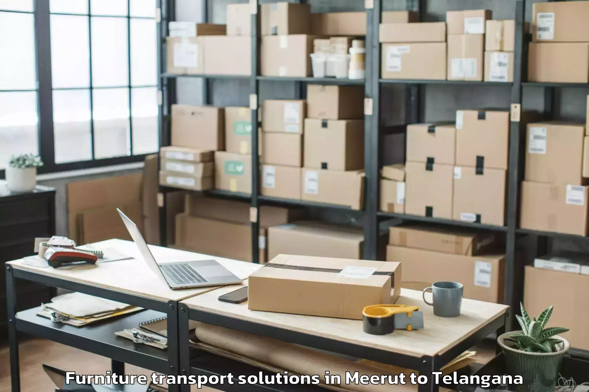 Meerut to Himayatnagar Furniture Transport Solutions